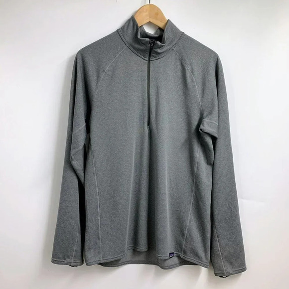 Patagonia Men's Capilene Midweight Half‎ Zip Mock Neck Long Sleeve Pullover SZ M - Picture 1 of 12